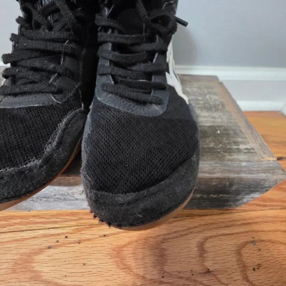​ASICS Matflex 5 Wrestling Shoes Black White Gum GS Youth Size 4.5